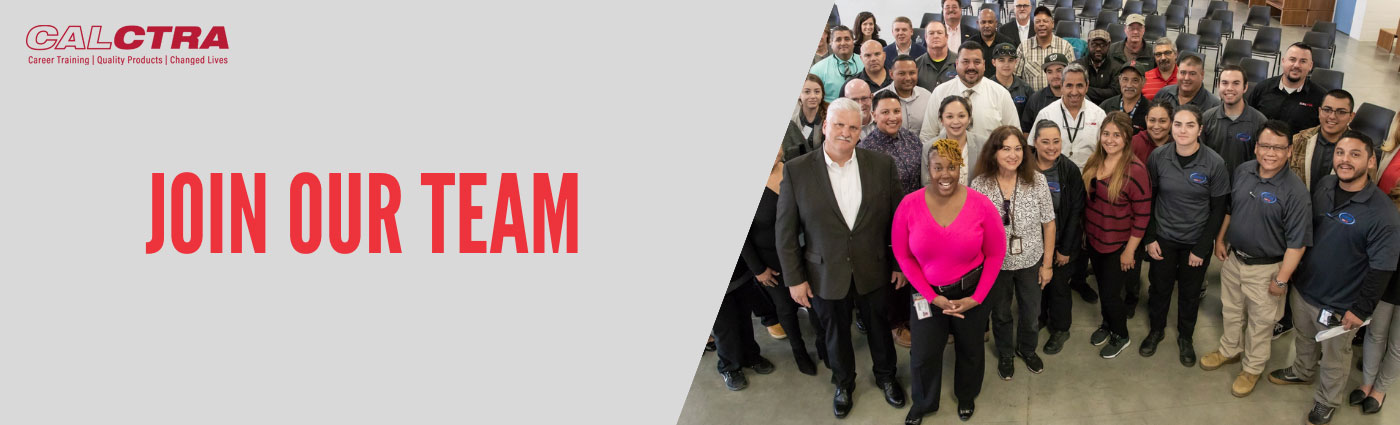 Join Our Team banner with CALCTRA staffs