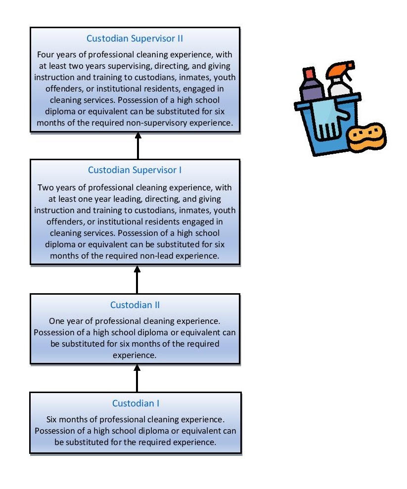 Custodian Career Ladder chart